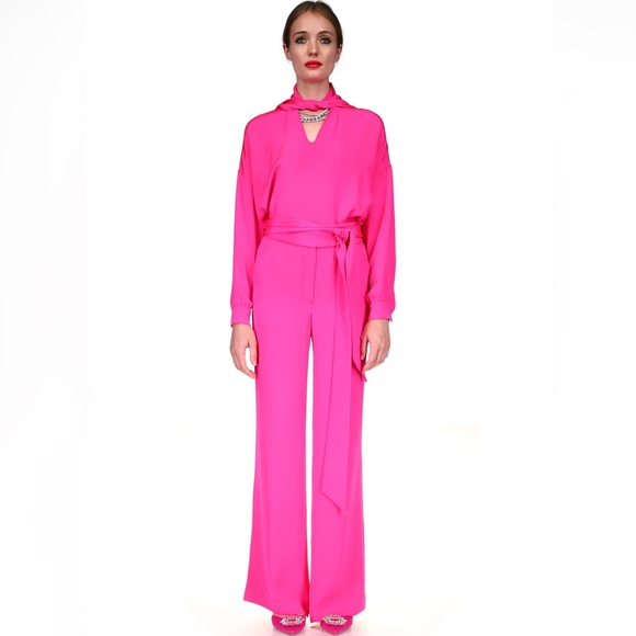 Libertine ‘OVERSATURATED SILKS’ PINK TIE BLOUSE and PANTS - Picture 1 of 16